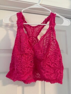 Lace Racerback Bralette in Hot Pink - Women's Intimates